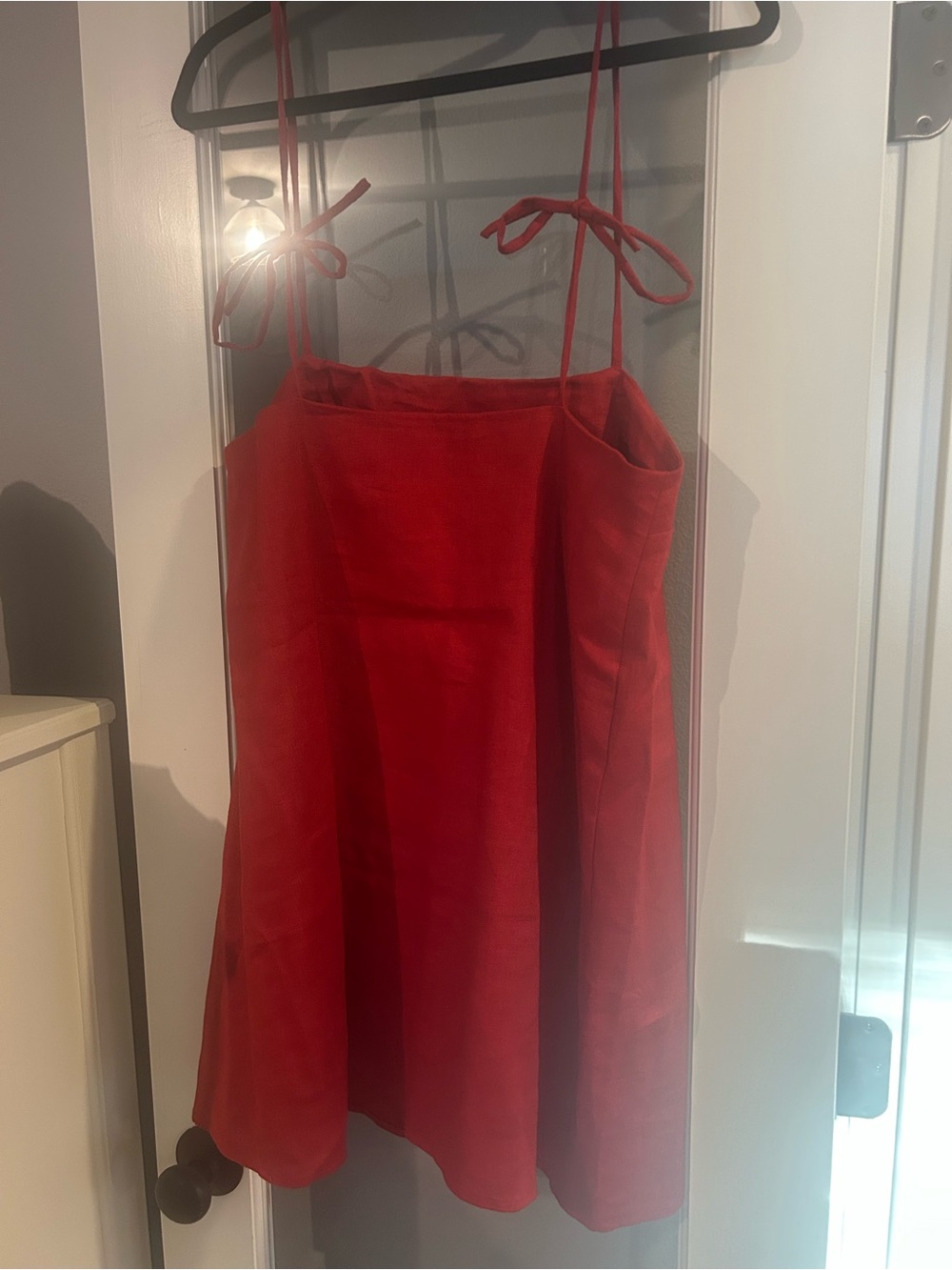 Reformation Red Tie-Strap Mini Dress - Picture 5 of 5